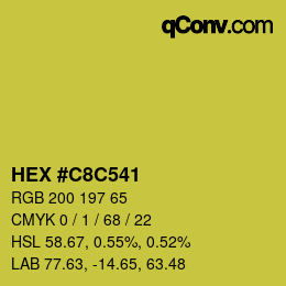 Color code: HEX #C8C541 | qconv.com