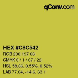 Color code: HEX #C8C542 | qconv.com