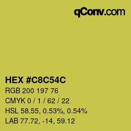 Color code: HEX #C8C54C | qconv.com