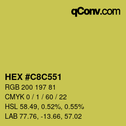 Color code: HEX #C8C551 | qconv.com