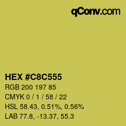 Color code: HEX #C8C555 | qconv.com