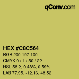 Color code: HEX #C8C564 | qconv.com