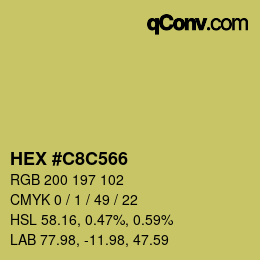 Color code: HEX #C8C566 | qconv.com