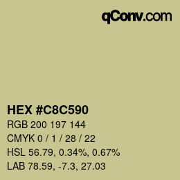 Color code: HEX #C8C590 | qconv.com