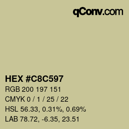 カラーコード: HEX #C8C597 | qconv.com