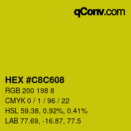 Color code: HEX #C8C608 | qconv.com