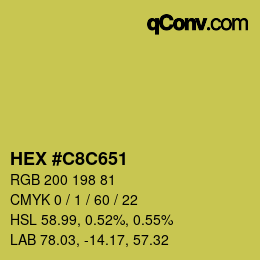 Color code: HEX #C8C651 | qconv.com