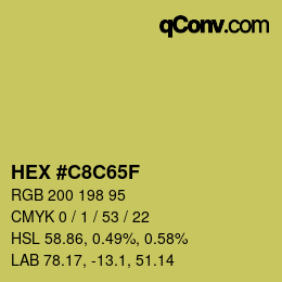 Color code: HEX #C8C65F | qconv.com