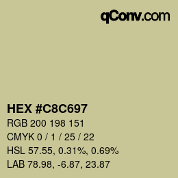 Color code: HEX #C8C697 | qconv.com