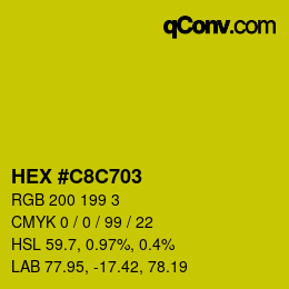 Color code: HEX #C8C703 | qconv.com