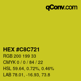 Color code: HEX #C8C721 | qconv.com