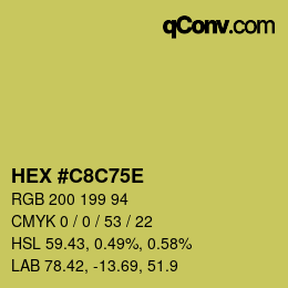 Color code: HEX #C8C75E | qconv.com