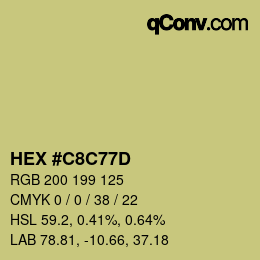 Color code: HEX #C8C77D | qconv.com