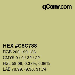 Color code: HEX #C8C788 | qconv.com