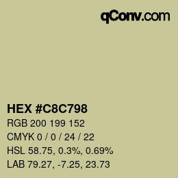 Color code: HEX #C8C798 | qconv.com