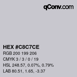 Color code: HEX #C8C7CE | qconv.com