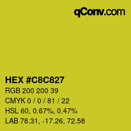 Color code: HEX #C8C827 | qconv.com