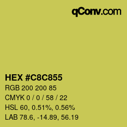 Farbcode: HEX #C8C855 | qconv.com