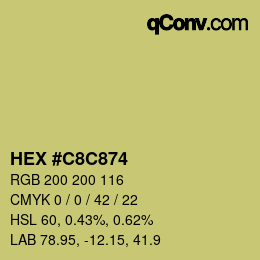 Color code: HEX #C8C874 | qconv.com