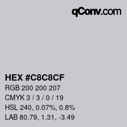 Color code: HEX #C8C8CF | qconv.com