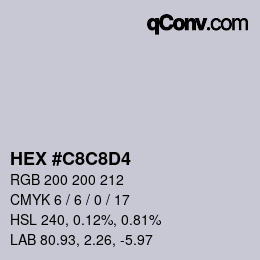 Color code: HEX #C8C8D4 | qconv.com