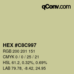 Color code: HEX #C8C997 | qconv.com
