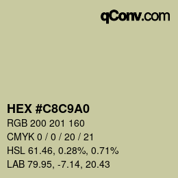 Color code: HEX #C8C9A0 | qconv.com