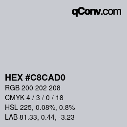 Color code: HEX #C8CAD0 | qconv.com