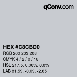Color code: HEX #C8CBD0 | qconv.com