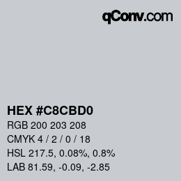 Color code: HEX #C8CBD0 | qconv.com