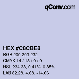 Color code: HEX #C8CBE8 | qconv.com