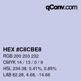 Color code: HEX #C8CBE8 | qconv.com