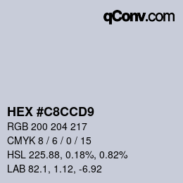 Color code: HEX #C8CCD9 | qconv.com