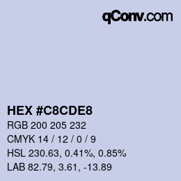 Color code: HEX #C8CDE8 | qconv.com