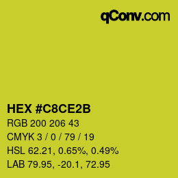 Color code: HEX #C8CE2B | qconv.com