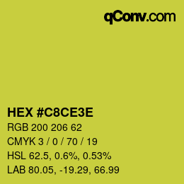 Farbcode: HEX #C8CE3E | qconv.com