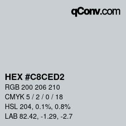 Color code: HEX #C8CED2 | qconv.com