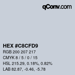 Color code: HEX #C8CFD9 | qconv.com