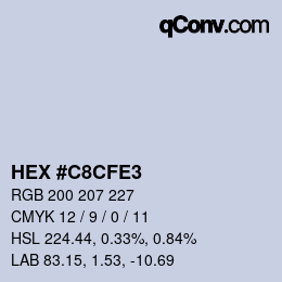 Color code: HEX #C8CFE3 | qconv.com