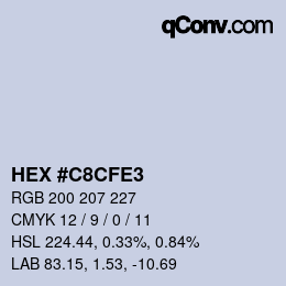 Color code: HEX #C8CFE3 | qconv.com