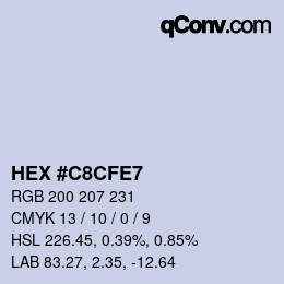 Color code: HEX #C8CFE7 | qconv.com