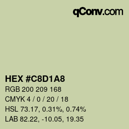 Color code: HEX #C8D1A8 | qconv.com