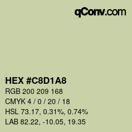 カラーコード: HEX #C8D1A8 | qconv.com