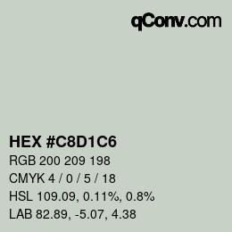 カラーコード: HEX #C8D1C6 | qconv.com