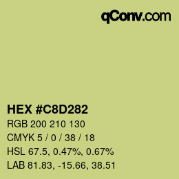 Color code: HEX #C8D282 | qconv.com