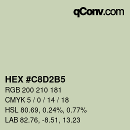 Color code: HEX #C8D2B5 | qconv.com