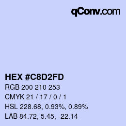 Color code: HEX #C8D2FD | qconv.com