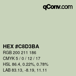 Color code: HEX #C8D3BA | qconv.com