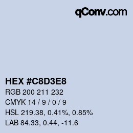 Color code: HEX #C8D3E8 | qconv.com