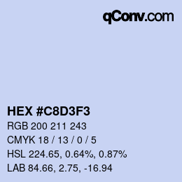 Color code: HEX #C8D3F3 | qconv.com